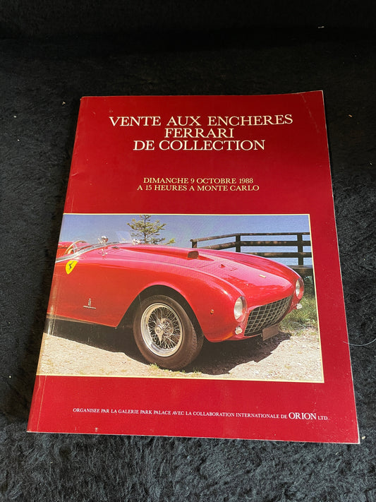 Vintage rare Ferrari sales catalogue Monte Carlo 1988