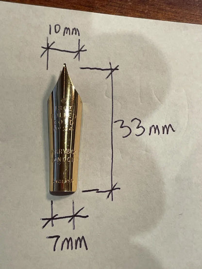 Vintage Perry & Co. No. 24 Nib – 18ct Rolled Gold Dip Pen Nib, London Writing Tool