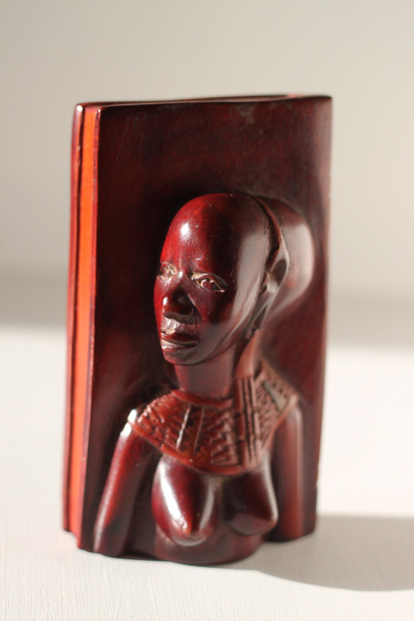 Red resin Kenyan Book Ends