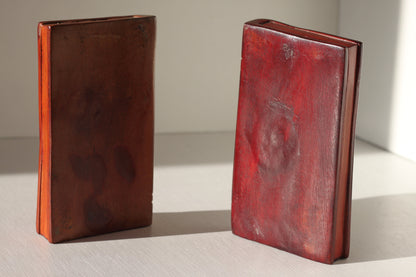 Red resin Kenyan Book Ends