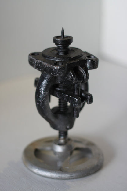 A Hand Made Unique Steam Punk Cast Metal Steam Valve Picket Candlestick