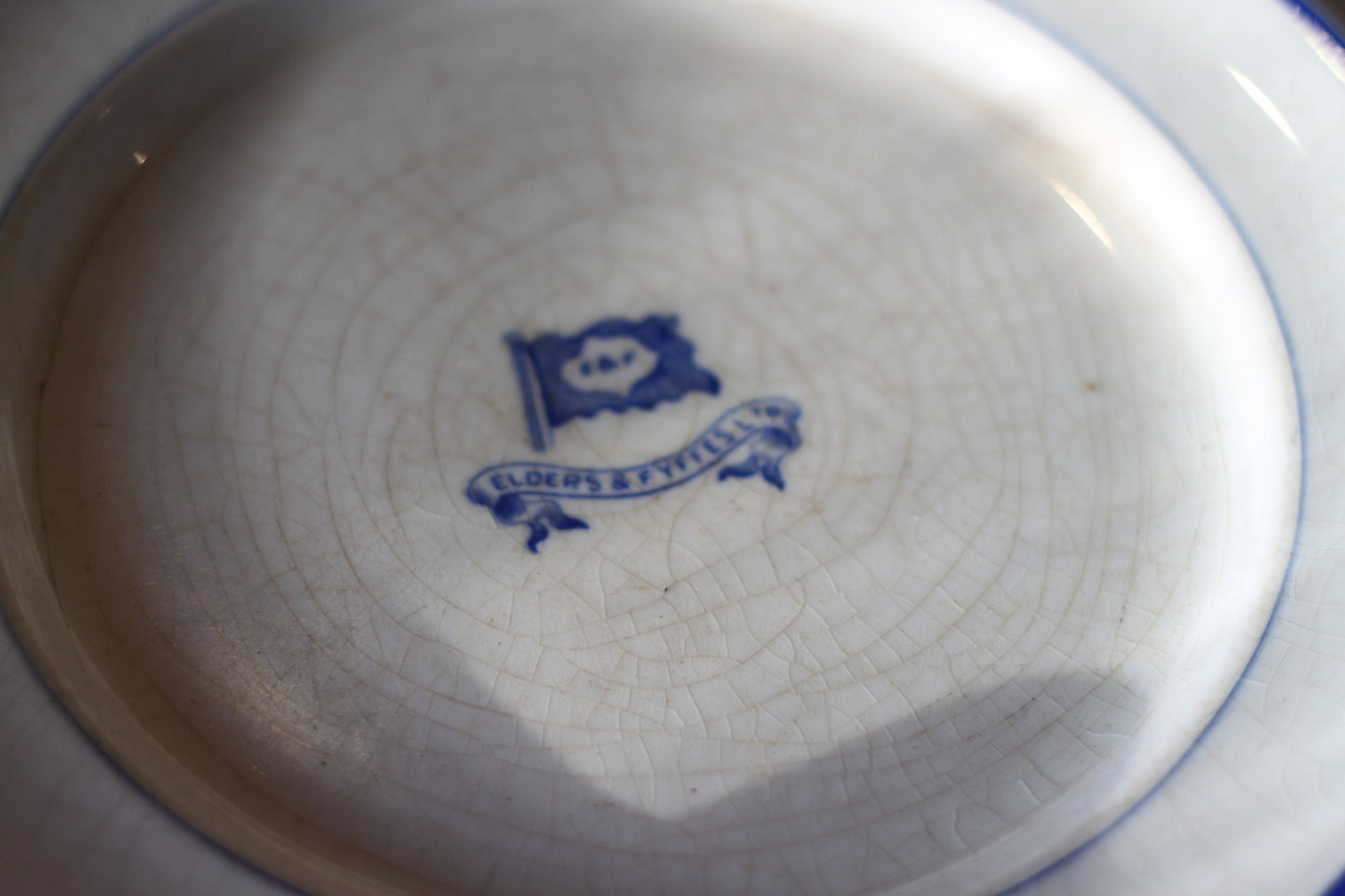 A Very Interesting Plate With Shipping Interest From a Dinnerware Service for Elders & Fyffes