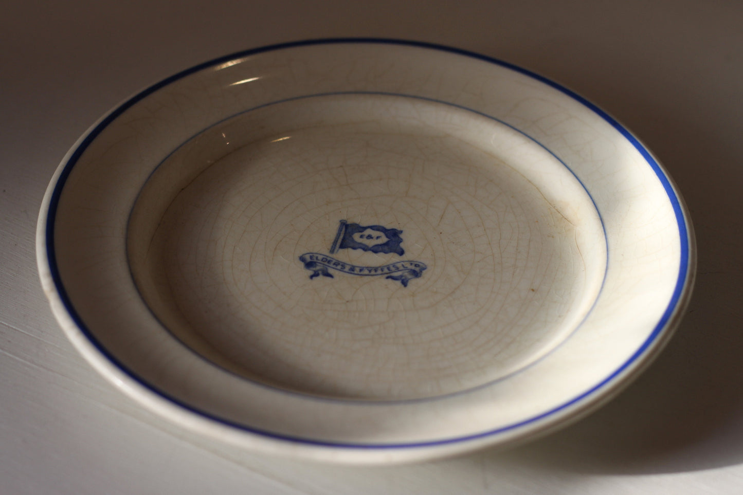 A Very Interesting Plate With Shipping Interest From a Dinnerware Service for Elders & Fyffes