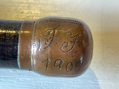 A Very Unusual Novelty Wooden Smoking Pipe in The Form of a Champagne Bottle 1907