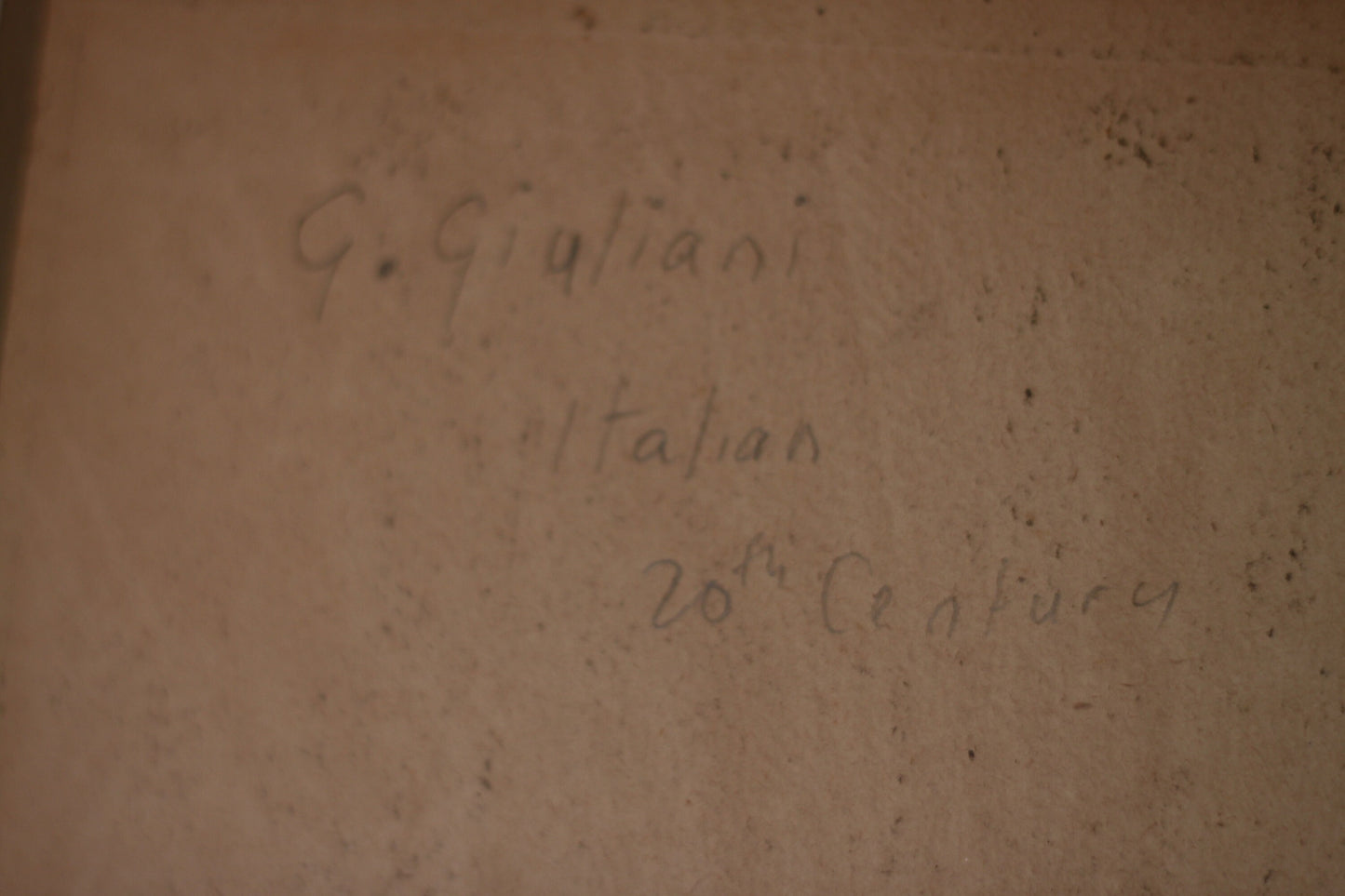 An original  Painting on Card Attributed to G. Giuliani- Italian -1949 - Painted in Genoa Italy