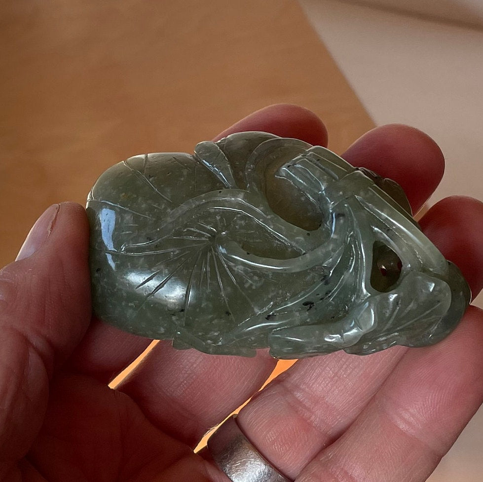 A Chinese Hand Carved Delicate Jade Brushwasher