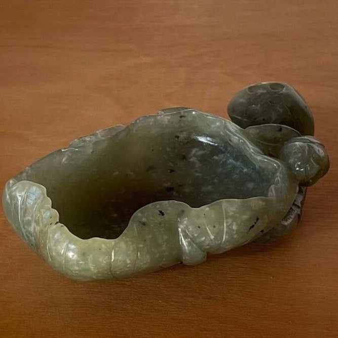 A Chinese Hand Carved Delicate Jade Brushwasher