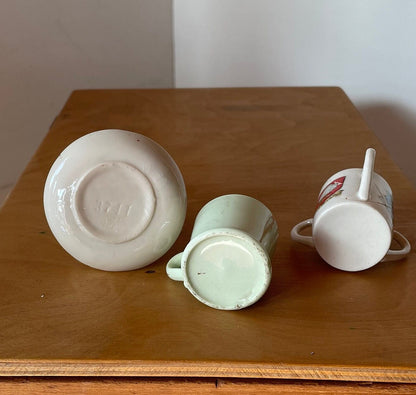 Three Crest Ware Pieces From Places Around The UK - Great Yarmouth Jug, Triple Handled Norwich and Lowestoft Beaker and a Croydon Beaker