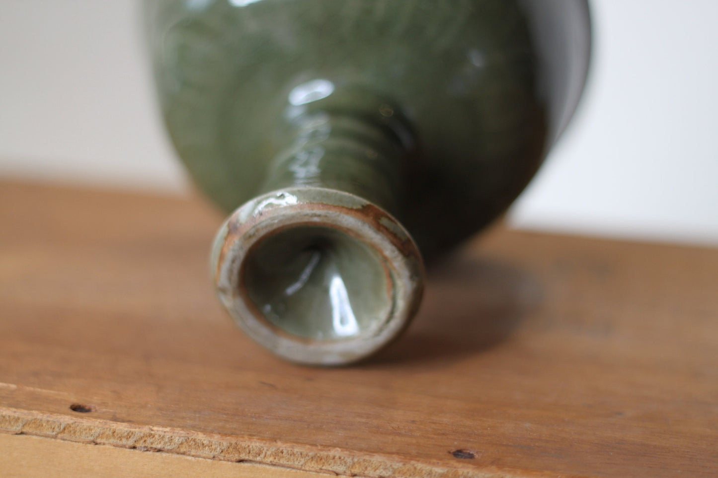 A Chinese Celadon Stem Cup, The Bowl Interior Decorated With Dragons, 12cm Tall