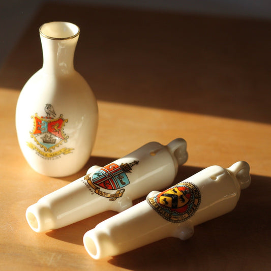 Three Vintage Crest Ware Pieces From Places Around The UK - Two W.H Goss Crest Ware and One R H & S L Plant