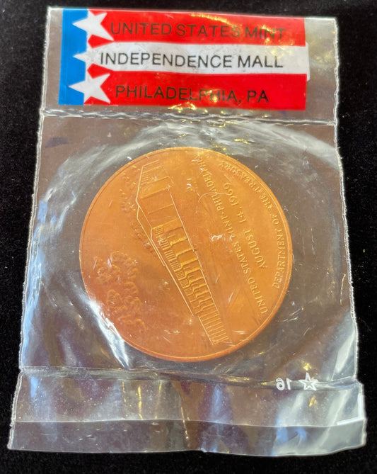 Two In dependence Mall Coins August 14th 1969 Department Treasury U.S. Mint Philadelphia