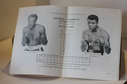 A Muhammad Ali v Bob Foster Boxing Program 1972 Nevada The Only Fighter To Cut Ali