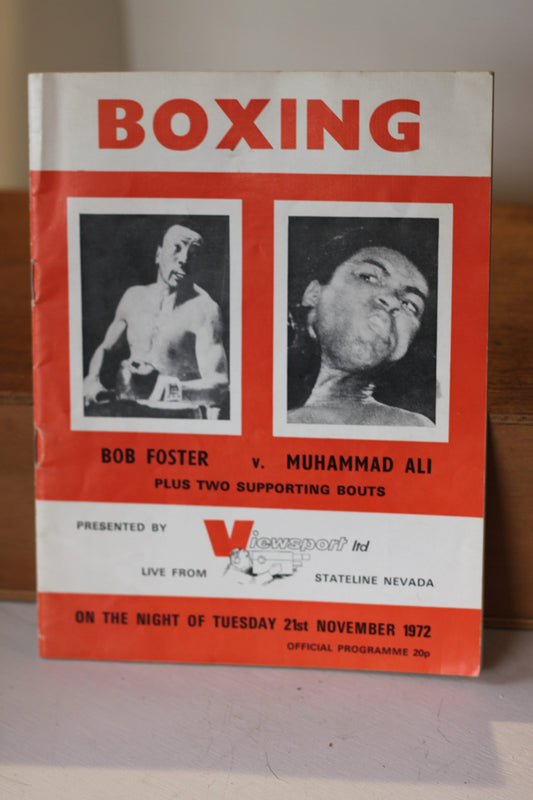 A Muhammad Ali v Bob Foster Boxing Program 1972 Nevada The Only Fighter To Cut Ali