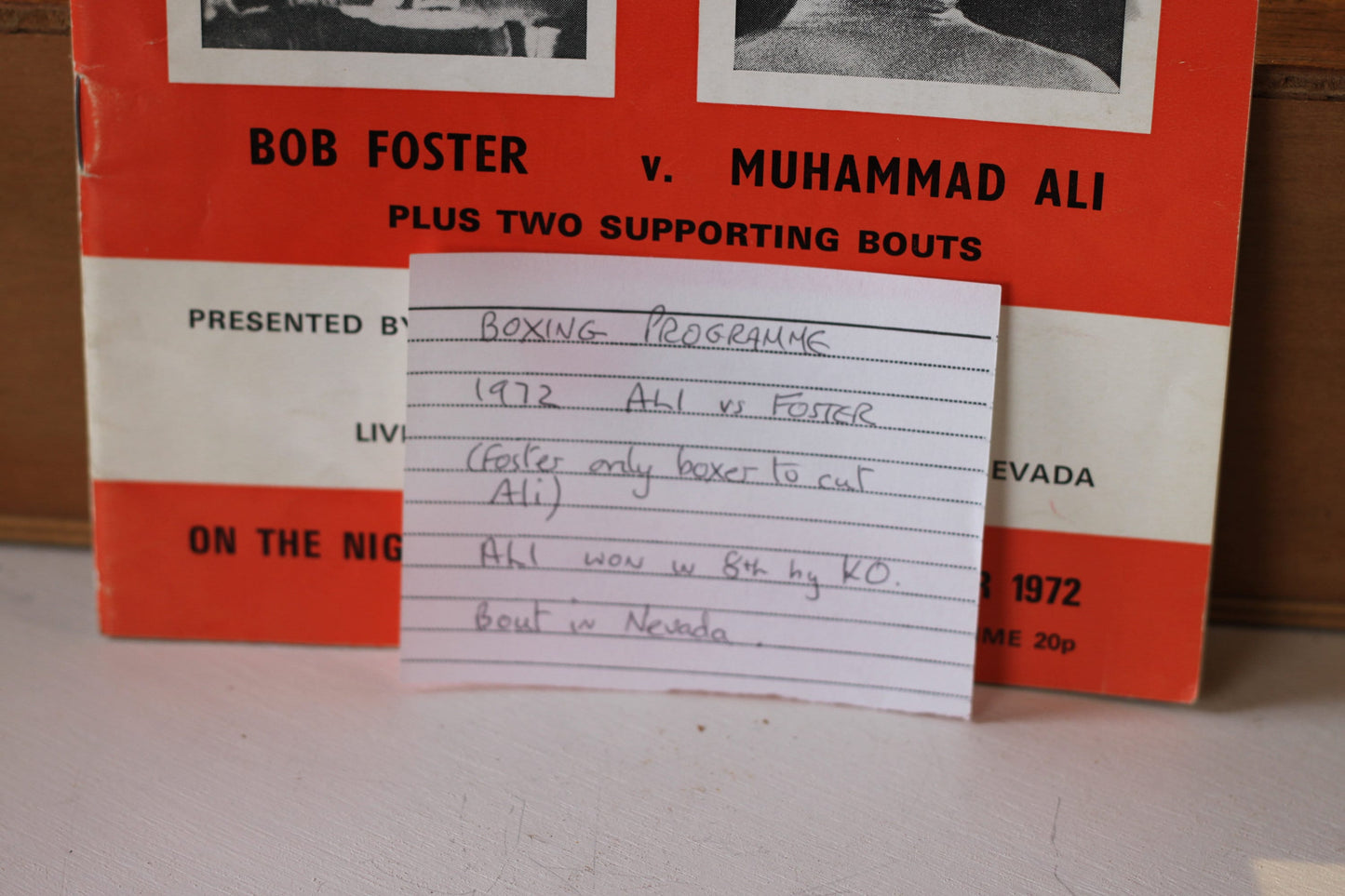 A Muhammad Ali v Bob Foster Boxing Program 1972 Nevada The Only Fighter To Cut Ali