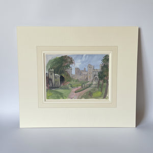 An Original Mounted Watercolour and Bodycolour Signed by Austin Taylor 1908-1992 - Near Windsor Castle UK