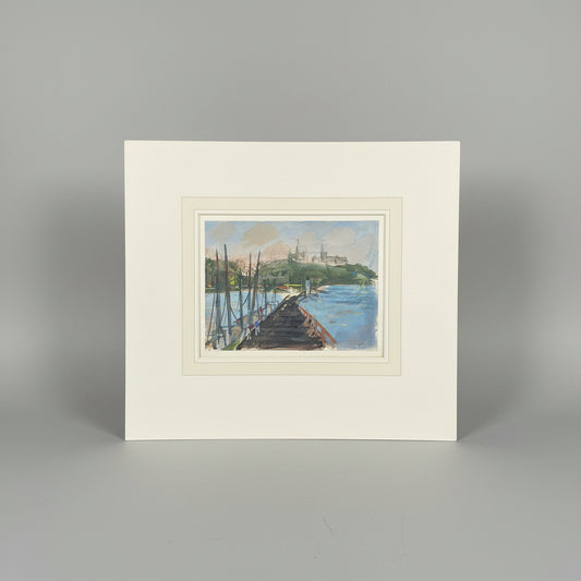 An Original Mounted Watercolour and Bodycolour Signed By Austin Taylor 1908-1992 - Painting Size 17.5x13cm and Mounted Size 32x29cm