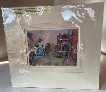 An Original Mounted Watercolour and Bodycolour Signed by Austin Taylor 1908-1992 -Painting Size 17.5x13cm and Mounted Size 32x29cm