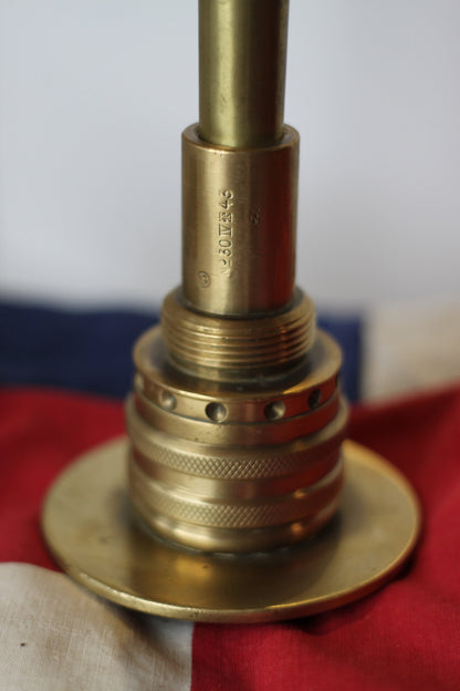 A Pair of Hand Made Brass Trench Art Candlesticks, 225mm in Height