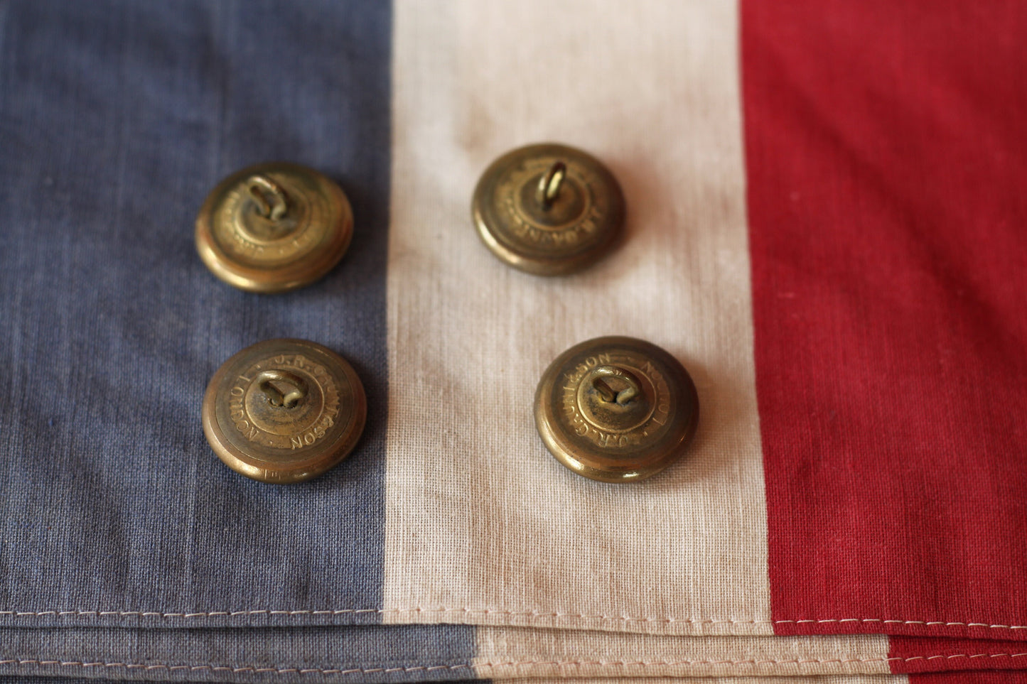 Four WWII RAF Uniform Brass  Buttons 24mm Diameter by J R Gaunt & Son Established in Birmingham in 1884