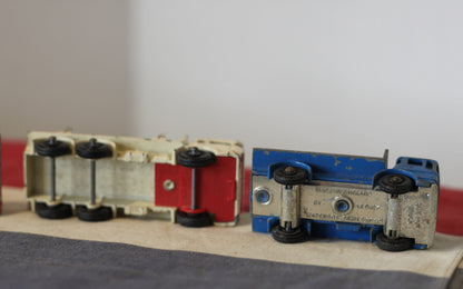 Four Diecast Metal Matchbox Lesney and Husky Toy Trucks From The 1960's