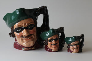 A  Graduated Set of Royal Doulton Dick Turpin Toby Jugs in Very Good Condition