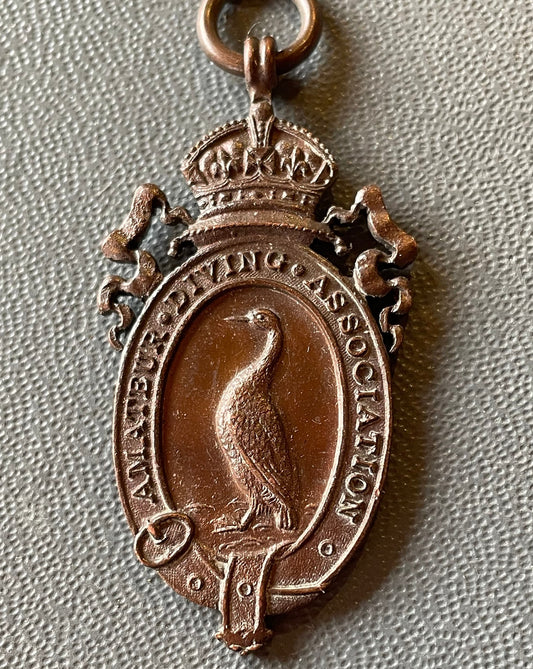 An Amateur Diving Association Pedant Medallion fob c1920  45mm Long by J Daffern and Co