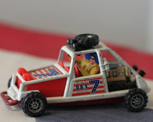 A Vintage Mazak Diecast Corgi Whizzwheels U.S. Racing Buggy Toy Car From The 1970's - in Original Unrestored Condition -  9.5cm long