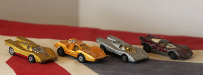 Four Diecast Metal Corgi Junior Vehicles, 2 Whizzwheels and 2 Growlers From The 1970's - All in Original Unrestored Condition and 7cm Long