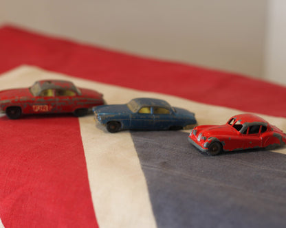 Three Diecast Metal Jaguar Toy Cars - by Husky and Lesney From The 1960's