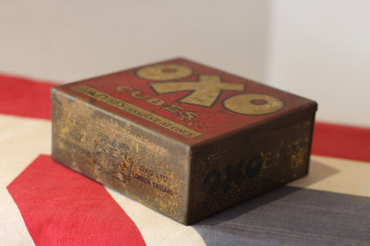 An Early 20th Century OXO Cubes Tin With Hinged Lid With Iconic Graphic 12cm Wide