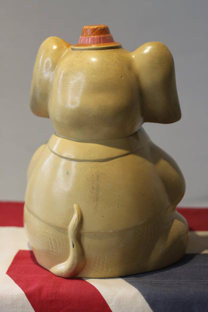 An Ellgreave Pottery Seated Elephant Money Bank -  22cm Tall c1950's