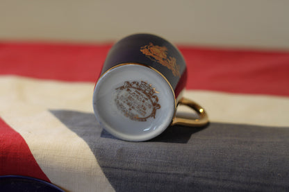 A Porcelain 'Florance Limoges' Coffee Cup and Saucer From France