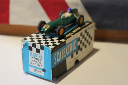 An Original Boxed Scalextric Tri-ang Model Motor Racing Lotus MM/C.54 Car From Early 60's