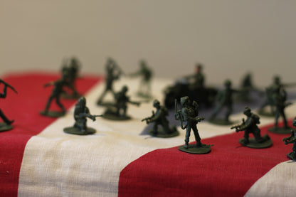 A  Collection of Plastic Toy Soldiers From 1970's - Approx. 30mm Tall