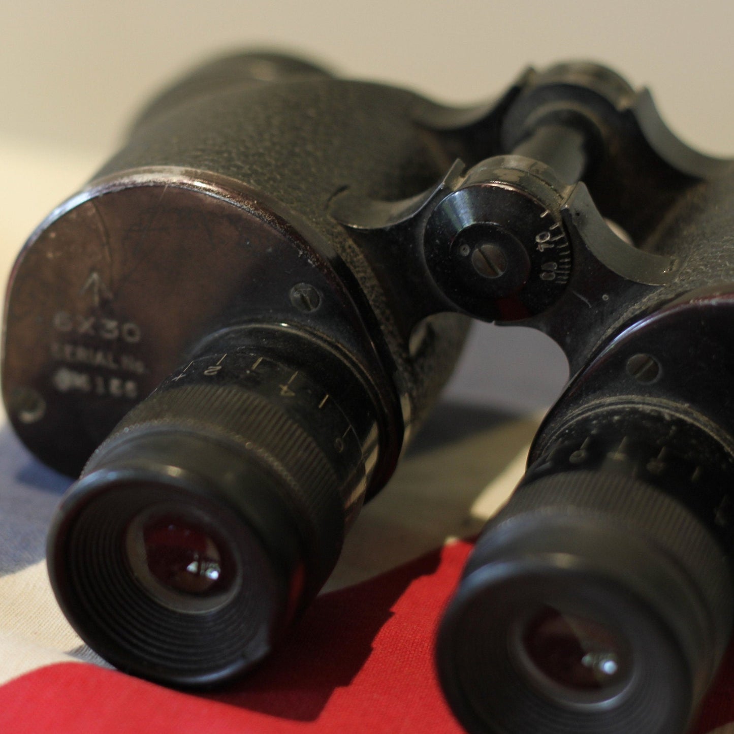 A Pair of 6x30 Universal Corp New York U.S.A. Marine Corps  Binoculars Serial No. 16156