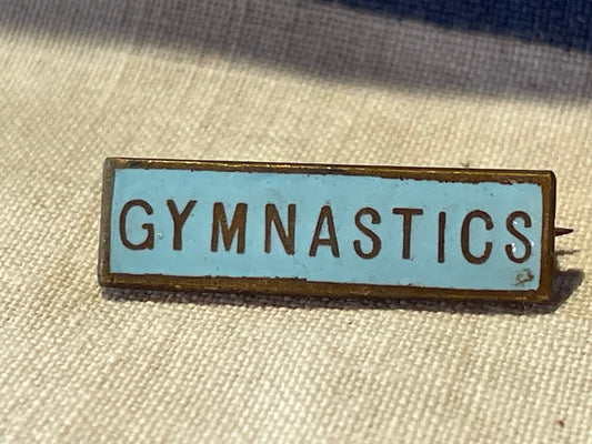 A Vintage Enamel Gymnastics Pin Badge by Thomas Fattorini and Sons 25mm Wide