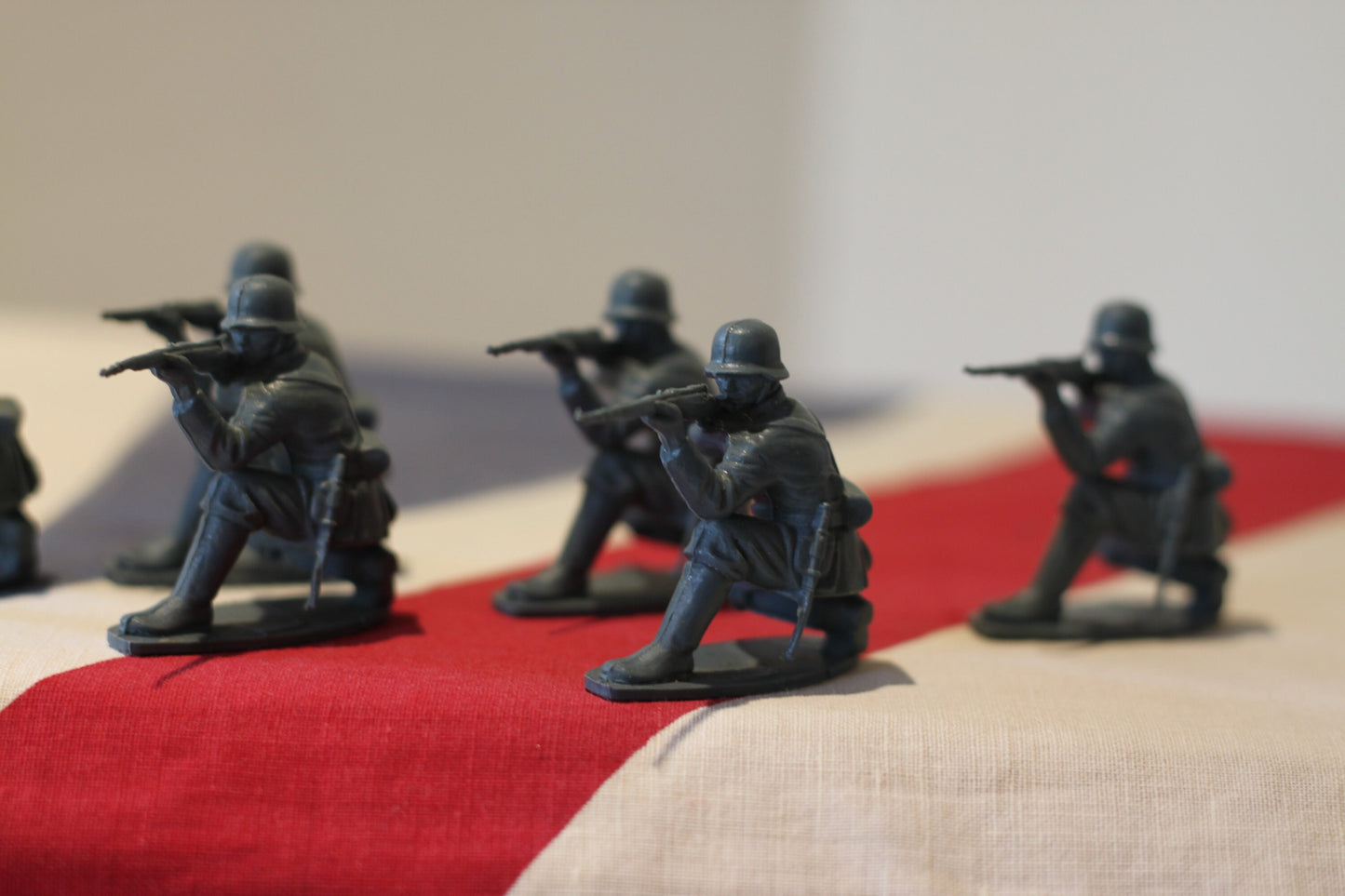 A Small Collection of German Infantry Airfix Plastic Toy Soldiers From 1970's Scale 1:3