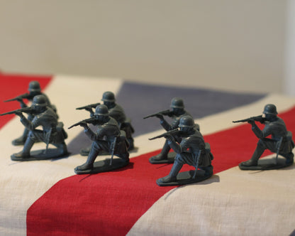 A Small Collection of German Infantry Airfix Plastic Toy Soldiers From 1970's Scale 1:3