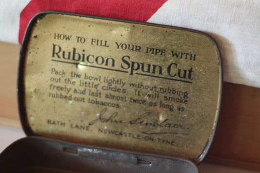 A Vintage Rubicon Spun Cut John Sinclair Ltd Pipe Tobacco Tin 10.5x8x2cm