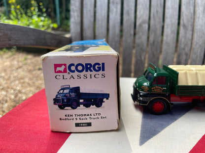 A Corgi Classics 19401 Bedford S Sack Truck Set Ken Thomas Ltd Edition no. 33 of 6500