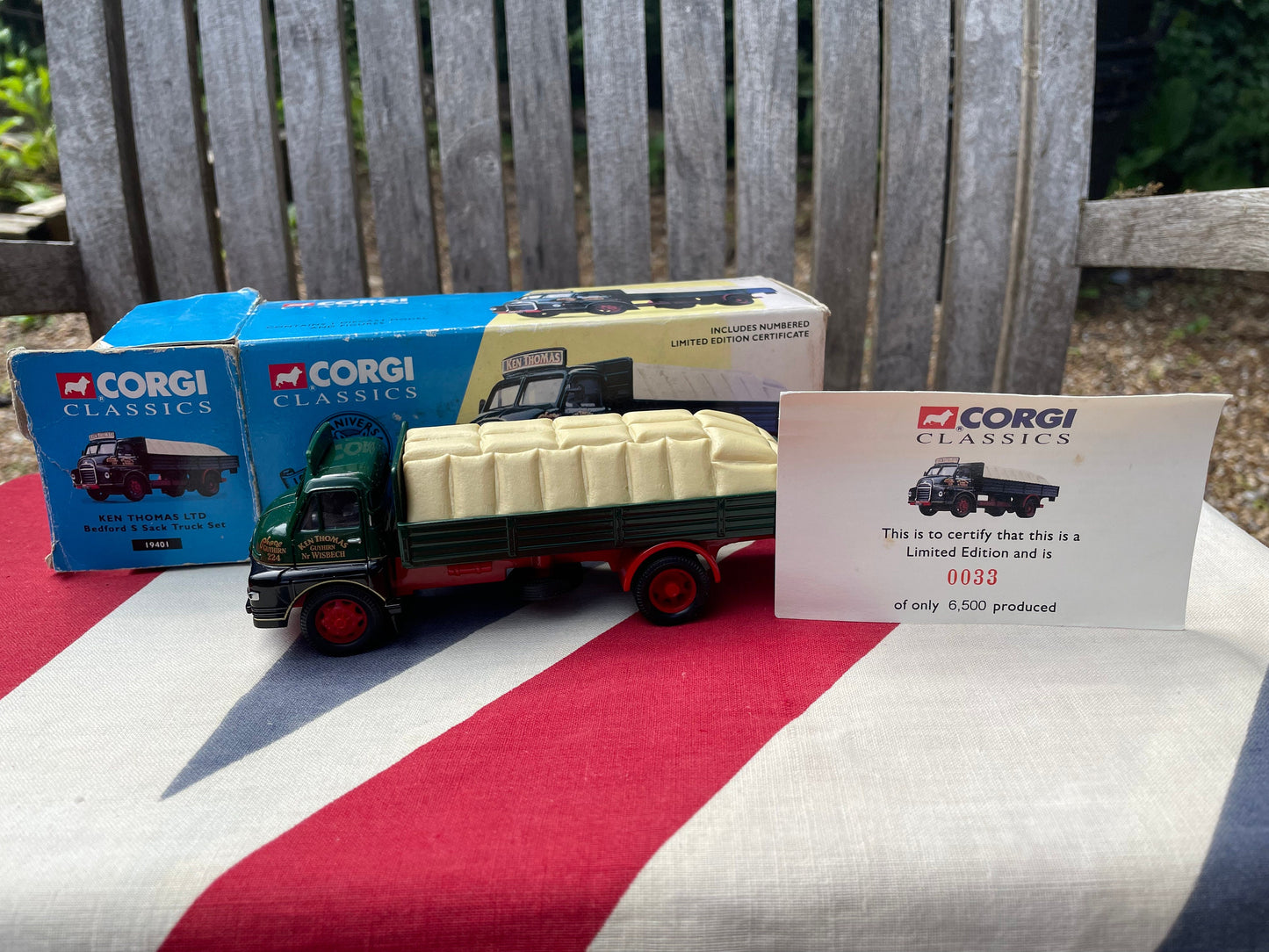 A Corgi Classics 19401 Bedford S Sack Truck Set Ken Thomas Ltd Edition no. 33 of 6500