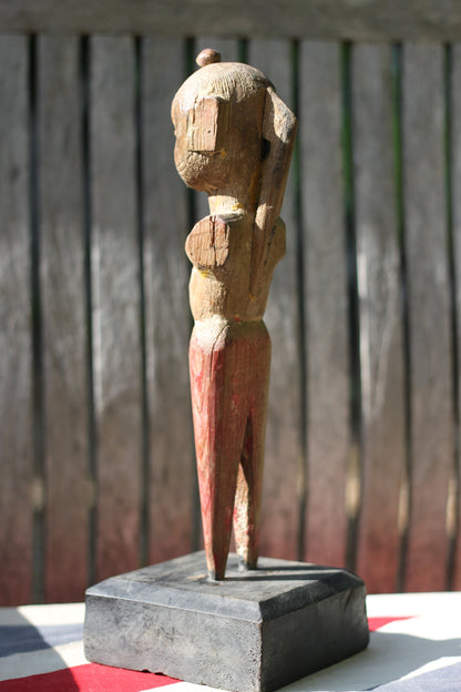 An old Mounted Wooden Folk Art Toy in Kathakali Style