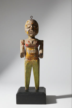 An old Mounted Wooden Folk Art Toy in Kathakali Style