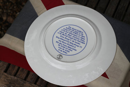 A Sunderland Bone China Commemorative Plate Celebrating The Most Excellent Order of The British Empire Diamond Jubilee 1917-1977