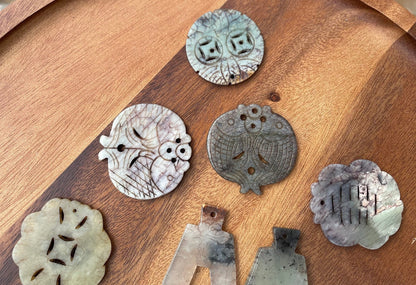 A Large Group of Jade and Nephrite Pendants Average 5cm Diameter