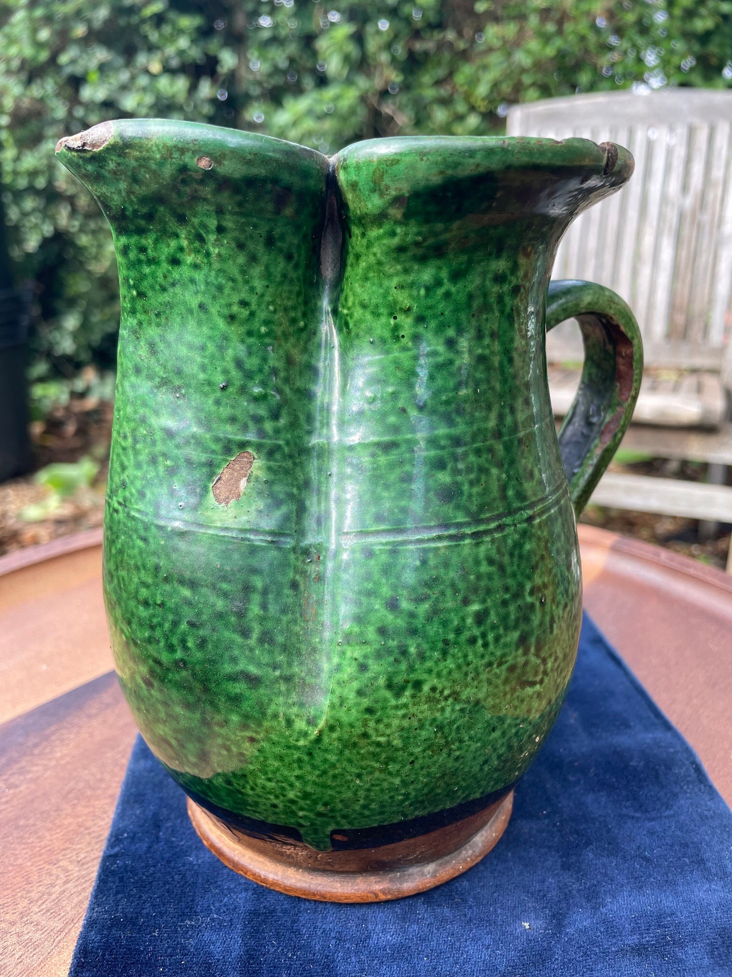 An Unusual Original Piece of Treacle Glazed Art Pottery in The Form of a Jug 16cm Tall