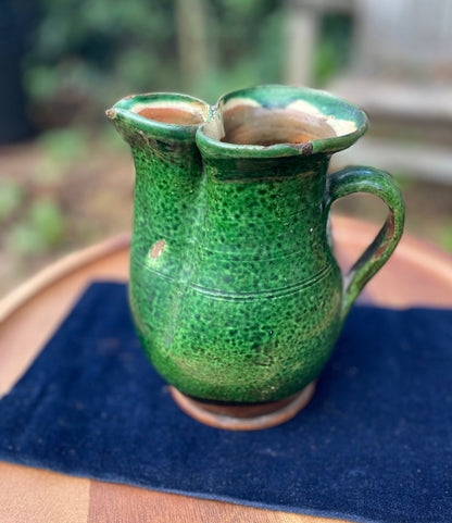 An Unusual Original Piece of Treacle Glazed Art Pottery in The Form of a Jug 16cm Tall