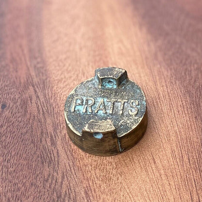 Vintage Brass Pratts Petrol Can Cap Lid 42mm Diameter