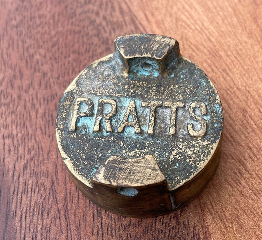 Vintage Brass Pratts Petrol Can Cap Lid 42mm Diameter