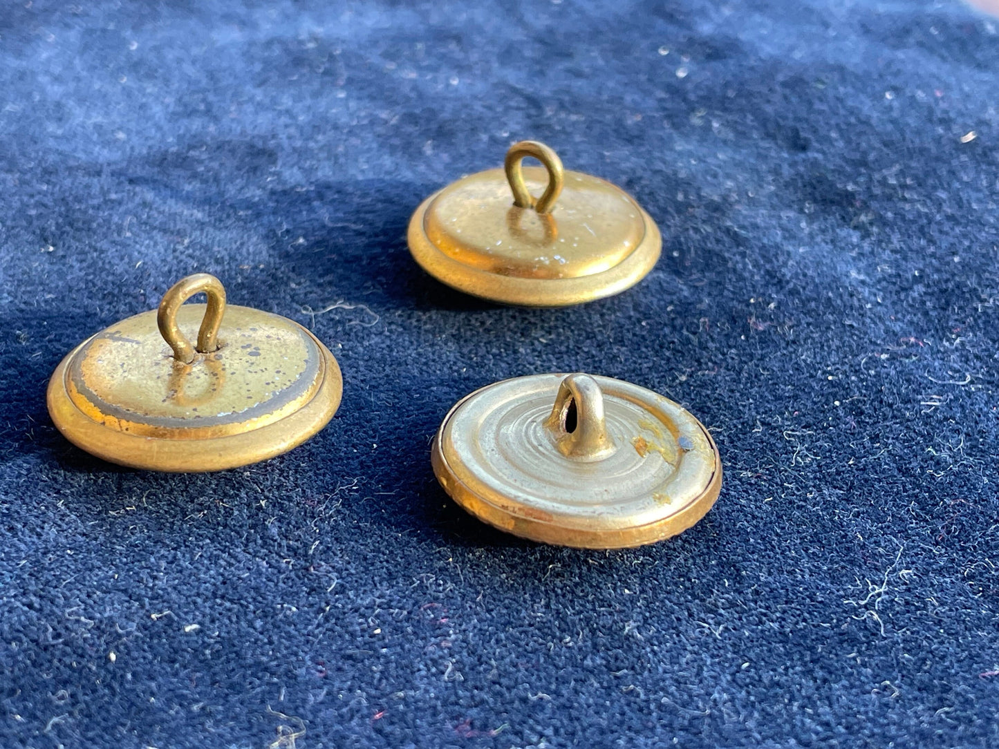 Three German Kriegsmarine/Navy Golden Shoulder Buttons 24mm Diameter